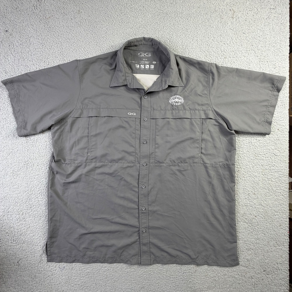 GameGuard Outdoors Luckenbach TX Vented Fishing Shirt Mens 3XL Short Sleeve UPF